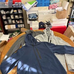 Lot of 3 Members Maek Men's Gray Full Zip Hoodies